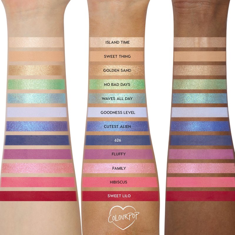 ColourPop x Stitch Beach Dreamin’ Eyeshadow Palette - Limited Edition 12-Shade Matte, Metallic & Pearlescent Glitter Eyeshadow Palette - High-Pigment Eye Makeup with a Long-Wearing Formula (0.48 oz)