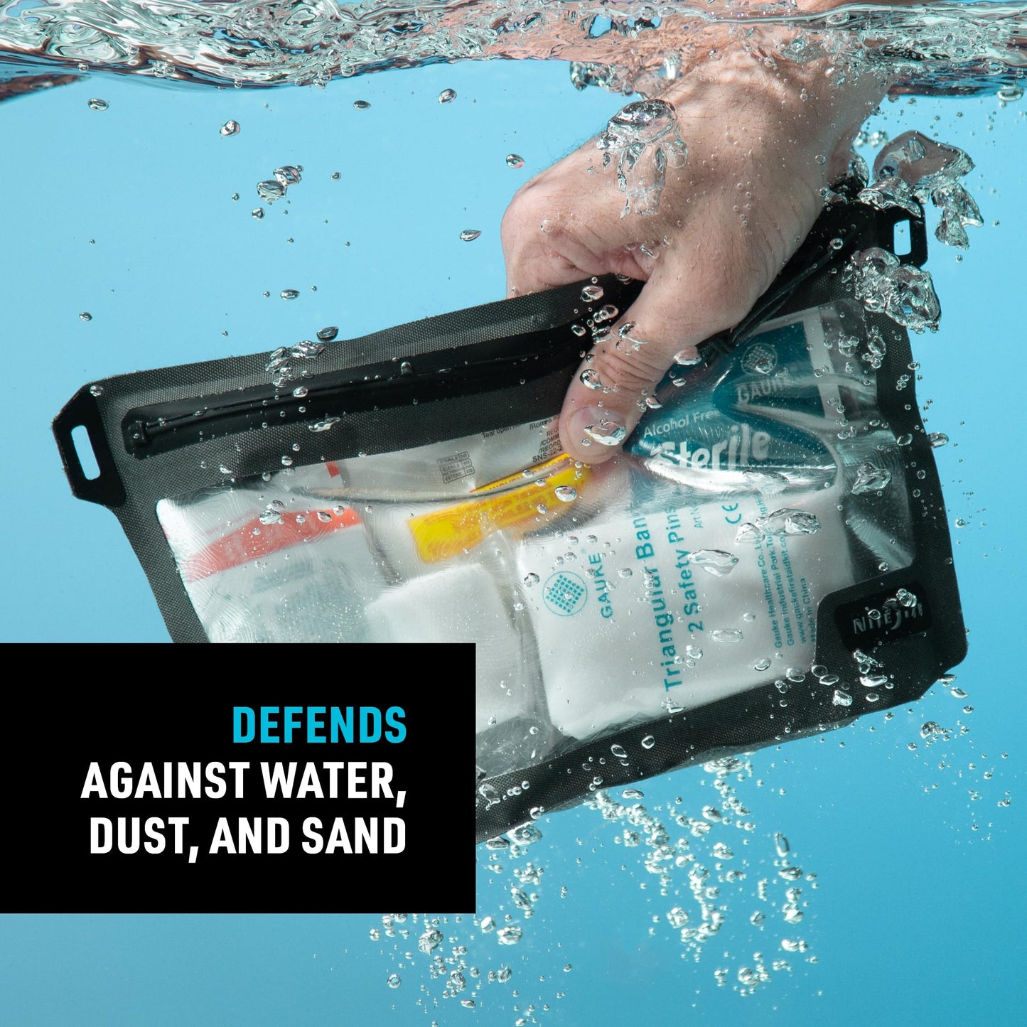 Nite IZE Runoff Waterproof 3-1-1 Pouch - Waterproof Bag for Travel - Toiletry Bag - Hygiene Bag for Travel - Toiletry Bag for the Beach or City - Passes TSA 3-1-1 Liquids Rule - Waterproof Pouch