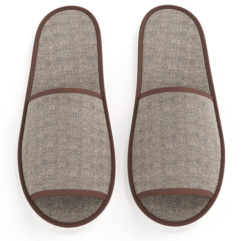 Maeline Bulk 18 Pairs Disposable House Slippers for Family, Guests - Slip-on Open Toe Indoor Home Spa Hotels Office Slipper for Women, Men