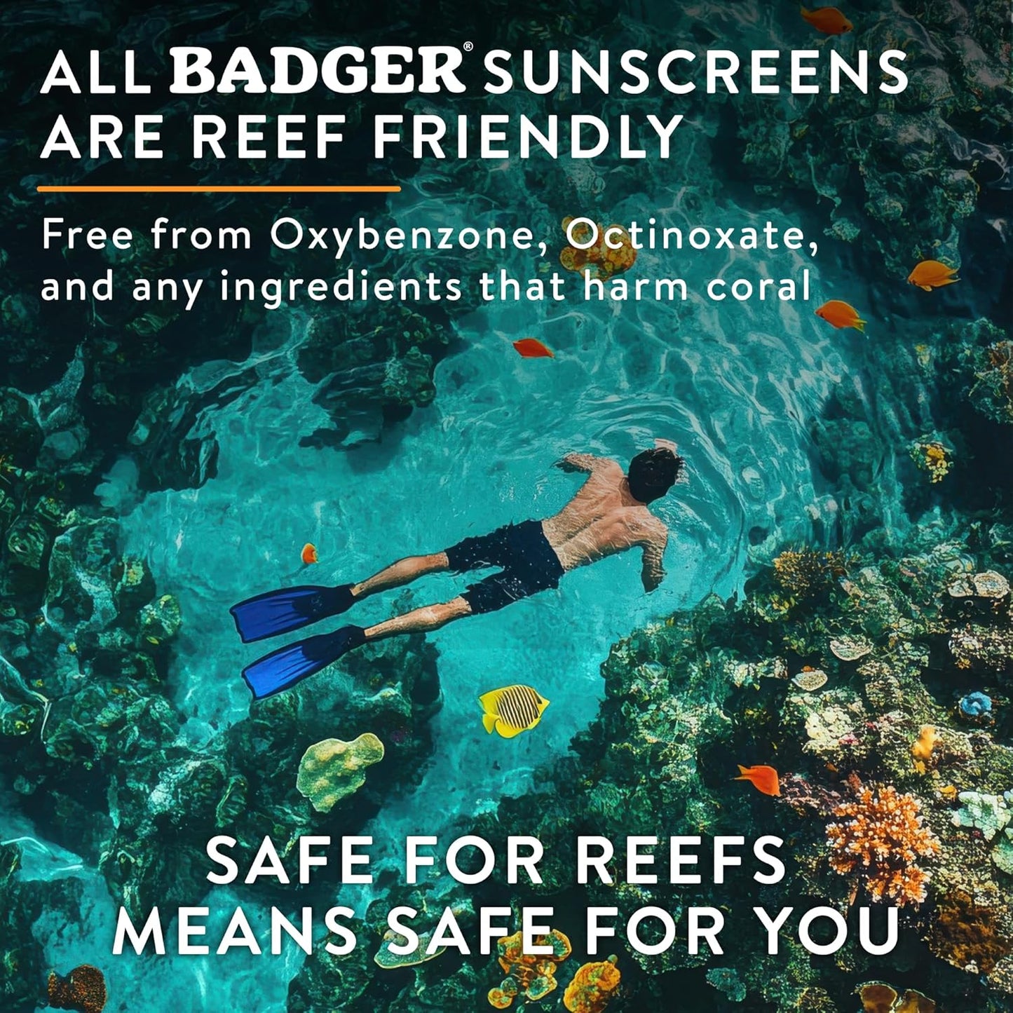 Badger Kids Mineral Sunscreen - SPF 40 Cream & SPF 35 Face Stick | 98% Organic, Water Resistant, Reef Safe, Tangerine & Vanilla Scent