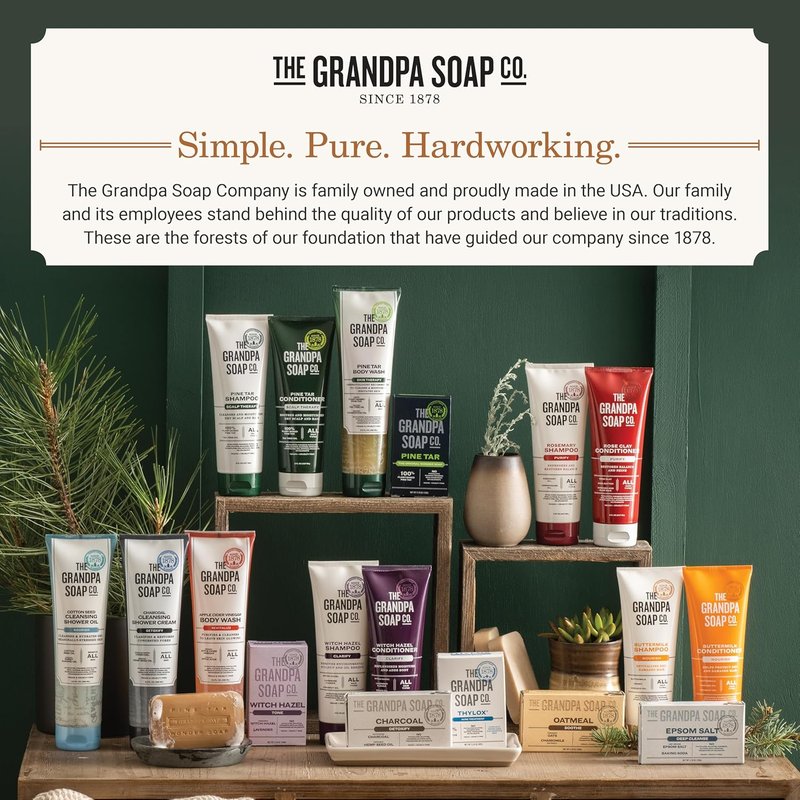 Pine Tar Bar Soap for Men - 3-in-1 Cleanser, Deodorizer & Moisturizer | 3.25 Oz, 6 Pack - Dermatologist Tested, Sensitive Skin Safe