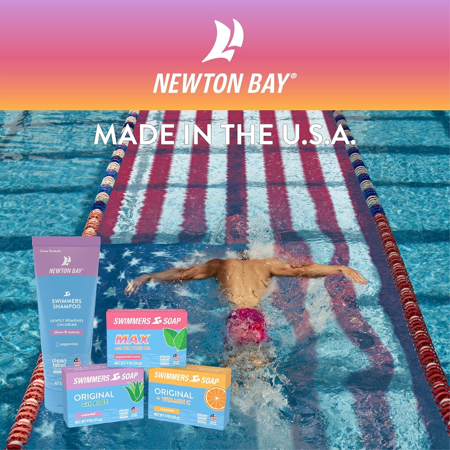Natural Swimmers Soap - All-Natural Body & Face Wash Bar for Chlorine Removal | Revitalizes Sensitive Skin | 5-Pack of 4 oz Bars