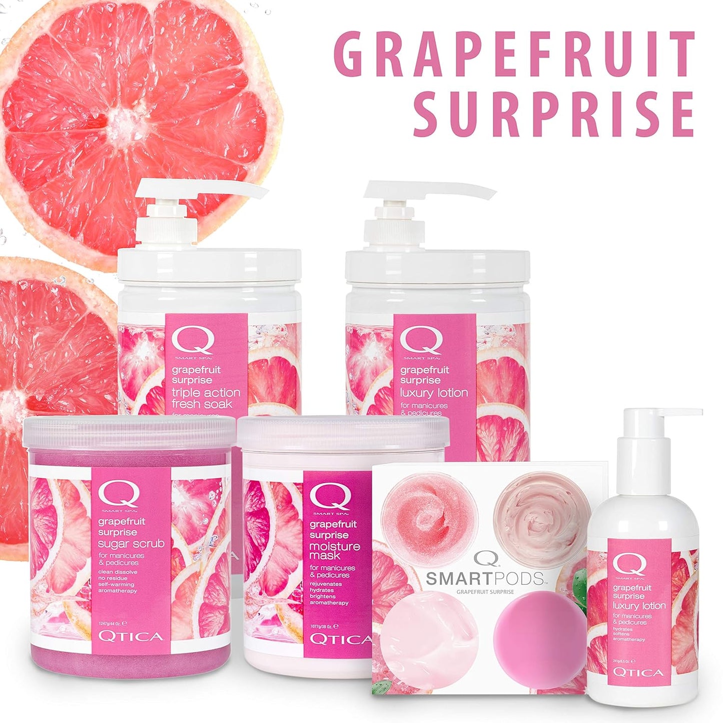 QTICA Luxury Lotion - Smart Spa Grapefruit Surprise | 34oz Hydrating Formula