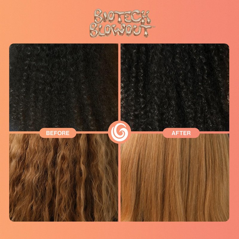 Biotech Blowout Leave-In Restorative Hair Mask 1.7 Fl Oz, Style & Heat Protectant (up to 450°F), 8-Hour Style, Frizz Control, for Damage Heat, Bleach, Colour & Chemical Stress, by Goddess Maintenance