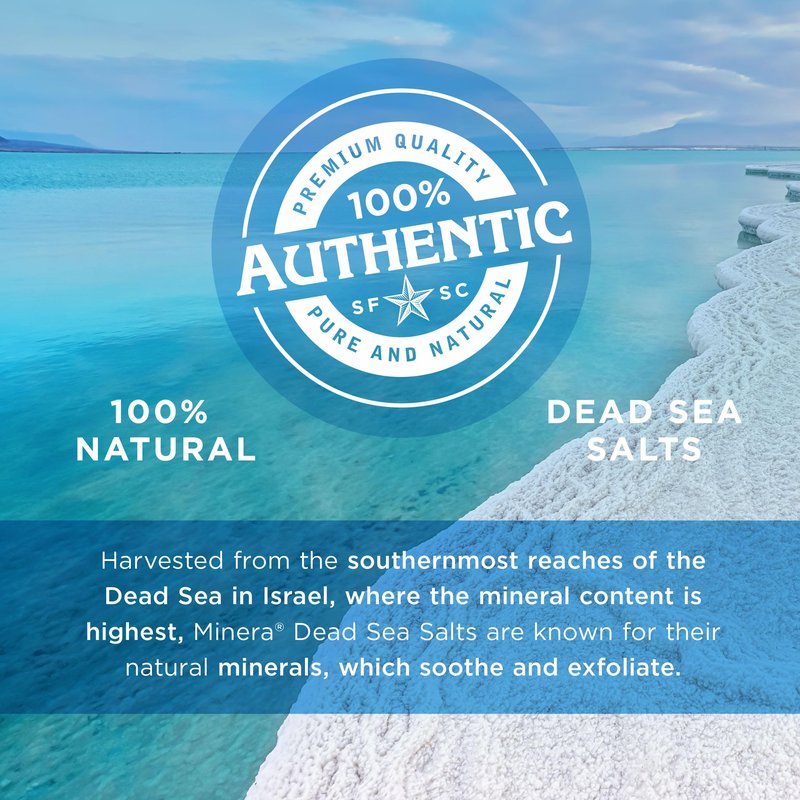 Minera Coarse Grain Dead Sea Salt for Bath & Soaking – 10 lbs, Fast-Dissolving, 100% Pure & Natural, Unscented, Skin-Nourishing Bulk Sea Salt