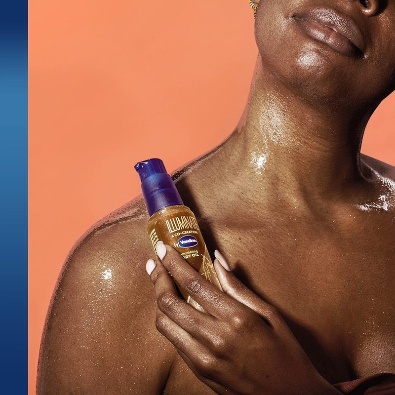 Illuminate Me Shimmering Body Oil - Perfect for Melanin Rich Skin | 3.3 oz Glowing Finish