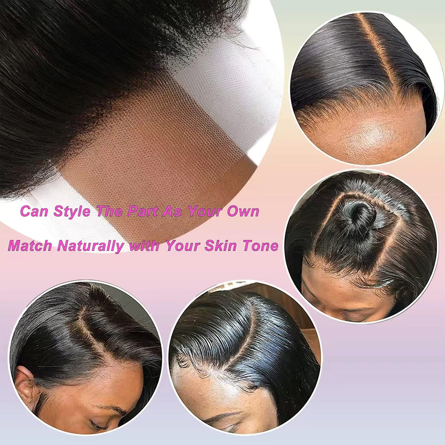 DMS Body Wave Human Hair Lace Closure 4x4 Free Part Swiss Lace Closure 12A Brazilian Virgin Hair Top (14 Inch)
