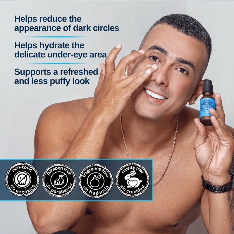 Setú® RECUPÉRATE | Eye Cream for Men | Dermatologist-Developed with Guaraná, Suma & Achiote | Helps Reduce Puffiness & Dark Circles | Lightweight, Fast-Absorbing | All Skin Types | 1 fl. oz
