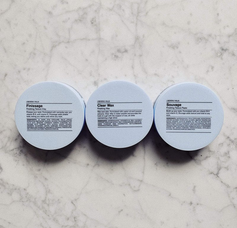 J Beverly Hills Blue Souvage Finishing Texture Paste with Vitamin E for Strong Hair, 2.5 Oz