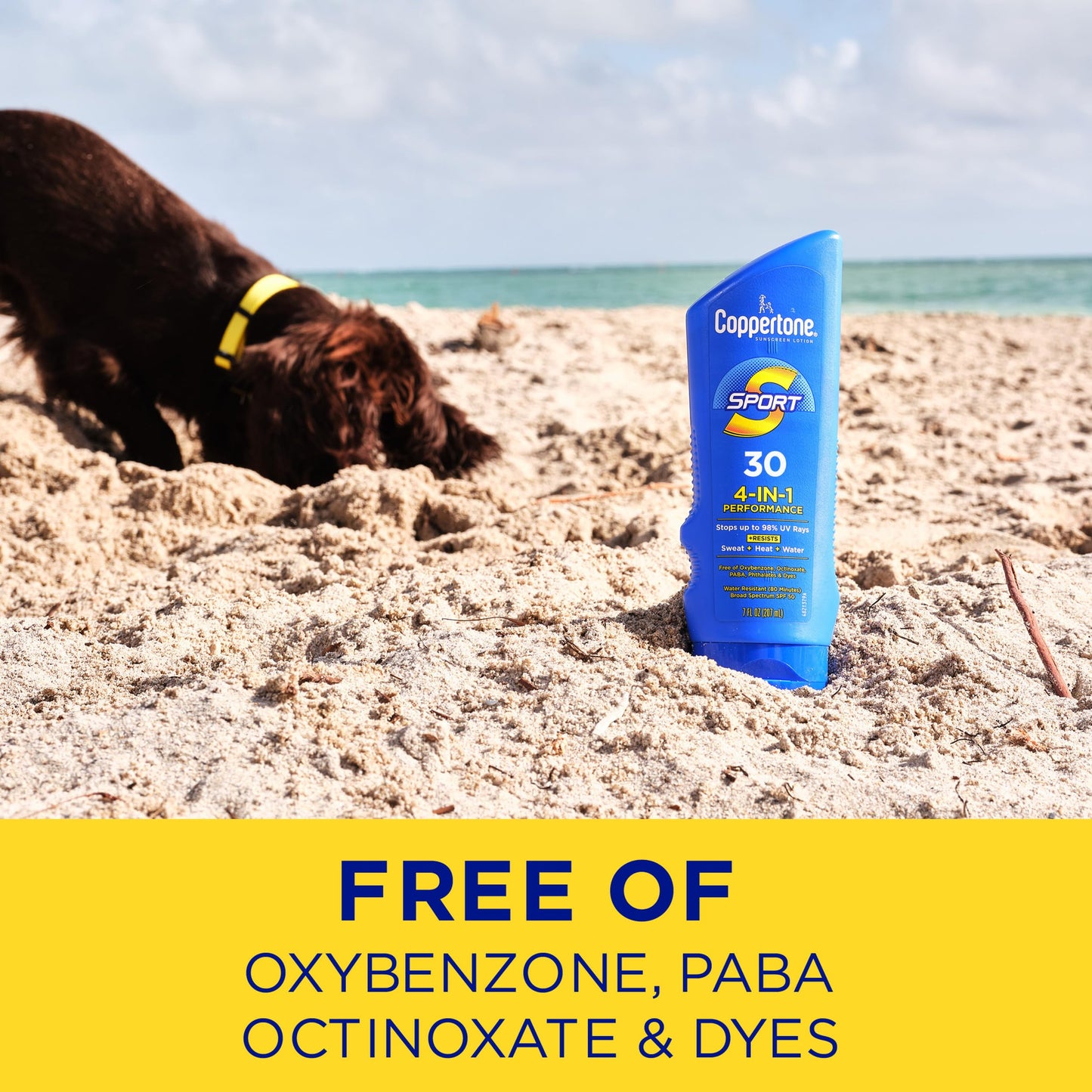 Coppertone Sport Sunscreen Lotion SPF 30, Sweat, Heat and Water Resistant Sunblock, Lightweight, Oxybenzone Free, Sunscreen Twin Pack, 7 Fl Oz Bottle, Pack of 2