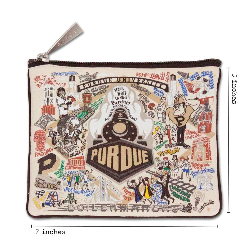 catstudio Purdue University Collegiate Zipper Pouch Purse | Holds Your Phone, Coins, Pencils, Makeup, Dog Treats, & Tech Tools