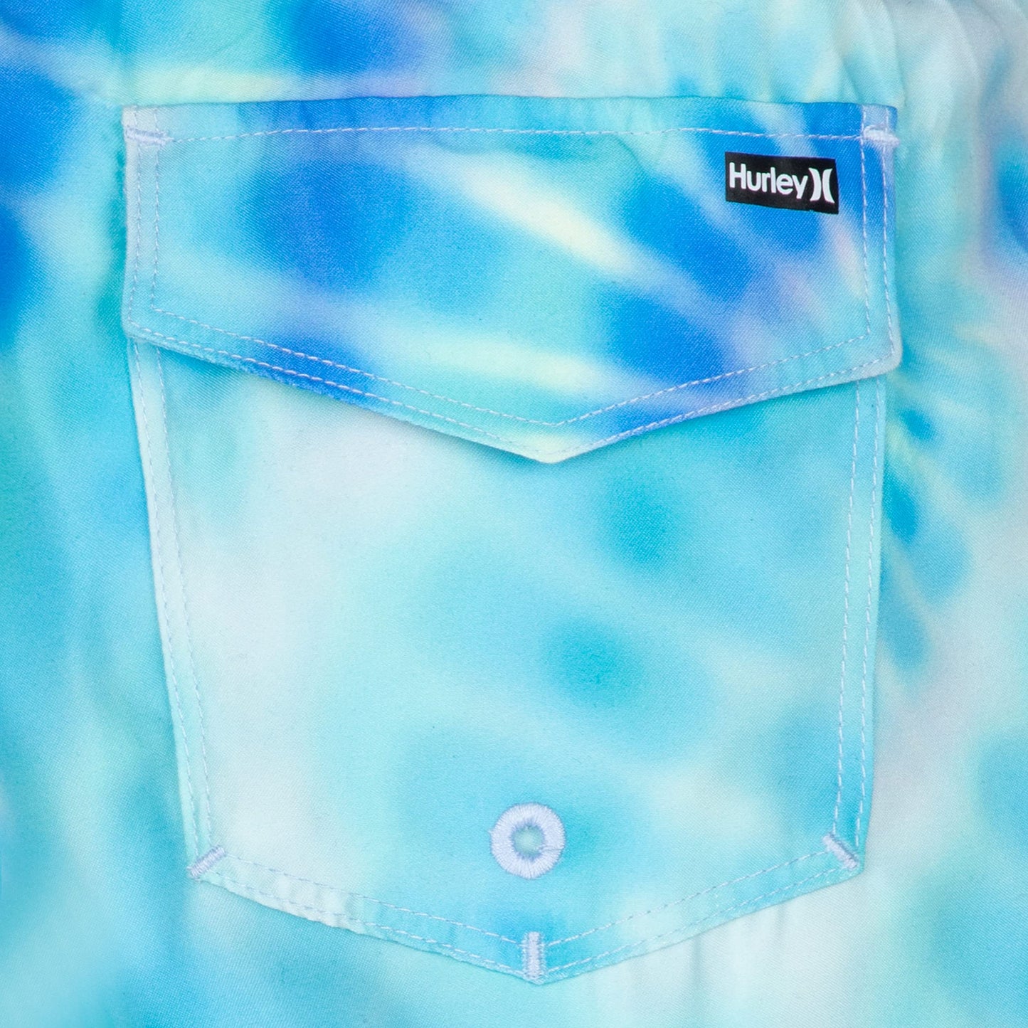 Hurley Boys Pull On Swim Trunks, Blue Tie Dye, S