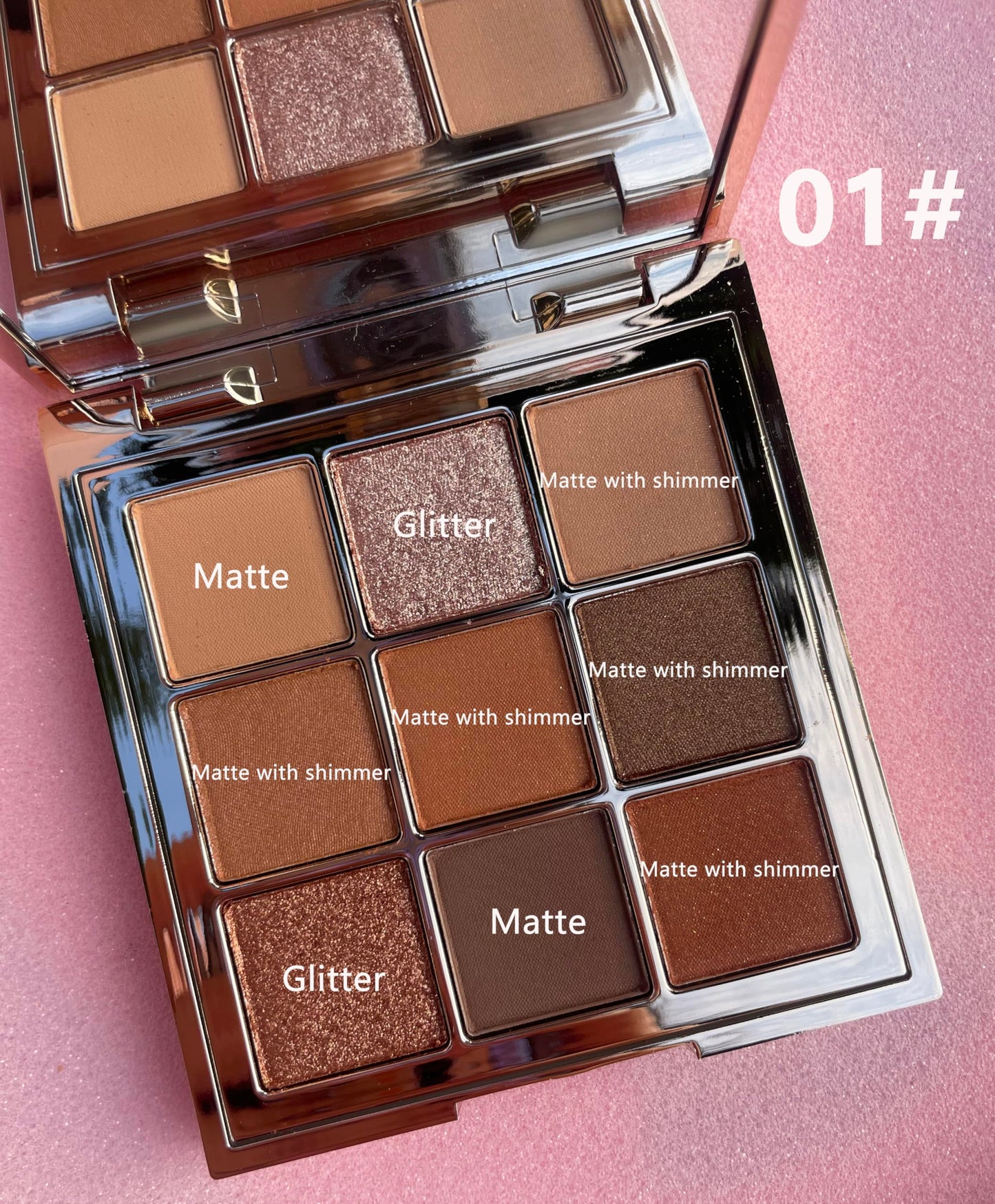 XFEXM 9 Colors Eyeshadow Palette, Matte & Shimmer & Glitter Eye Shadow, Highly Pigmented Silky Smooth Powder Waterproof Long Lasting Makeup Palettes. (Color 1)