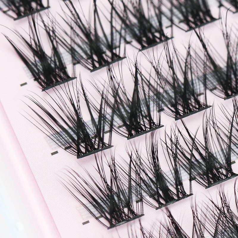 Lash Clusters - Wispy C Curl Individual Eyelash Extensions | 120PCS Natural Look, Soft Thin Band, 12-16mm