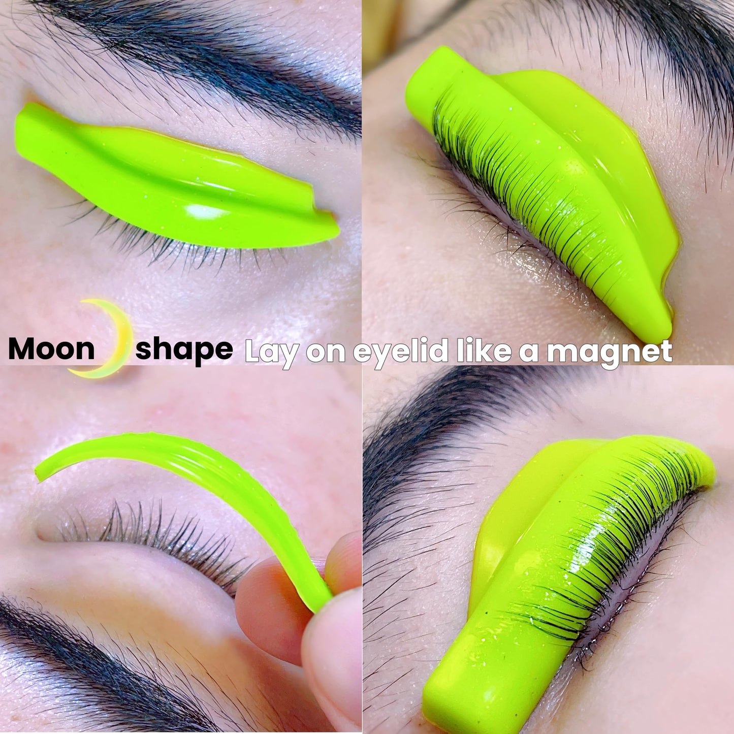 Lash Lift Shields LU Curl 10 Size Lifting Pad Rapid Eyelash Shield Shiny Perm Rods Make Eyes Natural Mint Green Perming Guards Curl Flexible Pads Extreme Rod 100 Use Elastic Lami Perming Roller