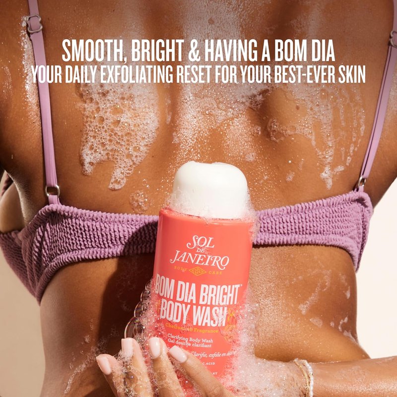 Bom Dia Bright Clarifying AHA BHA Body Wash - Refreshing Exfoliating Cleanser for Radiant Skin