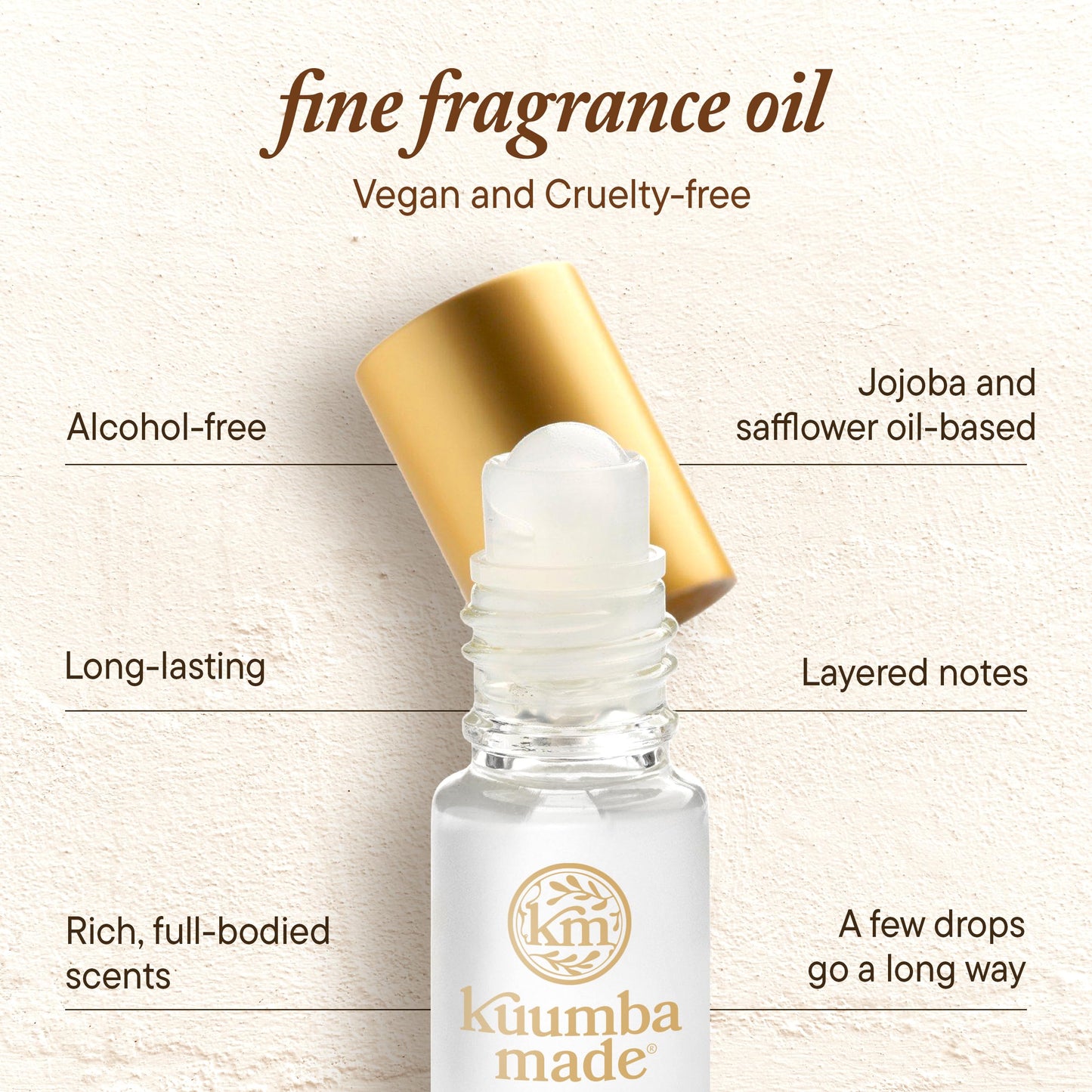 Kuumba Made White Ginger Fragrance Oil Roll-On, Alcohol-Free, 0.15 Fl Oz