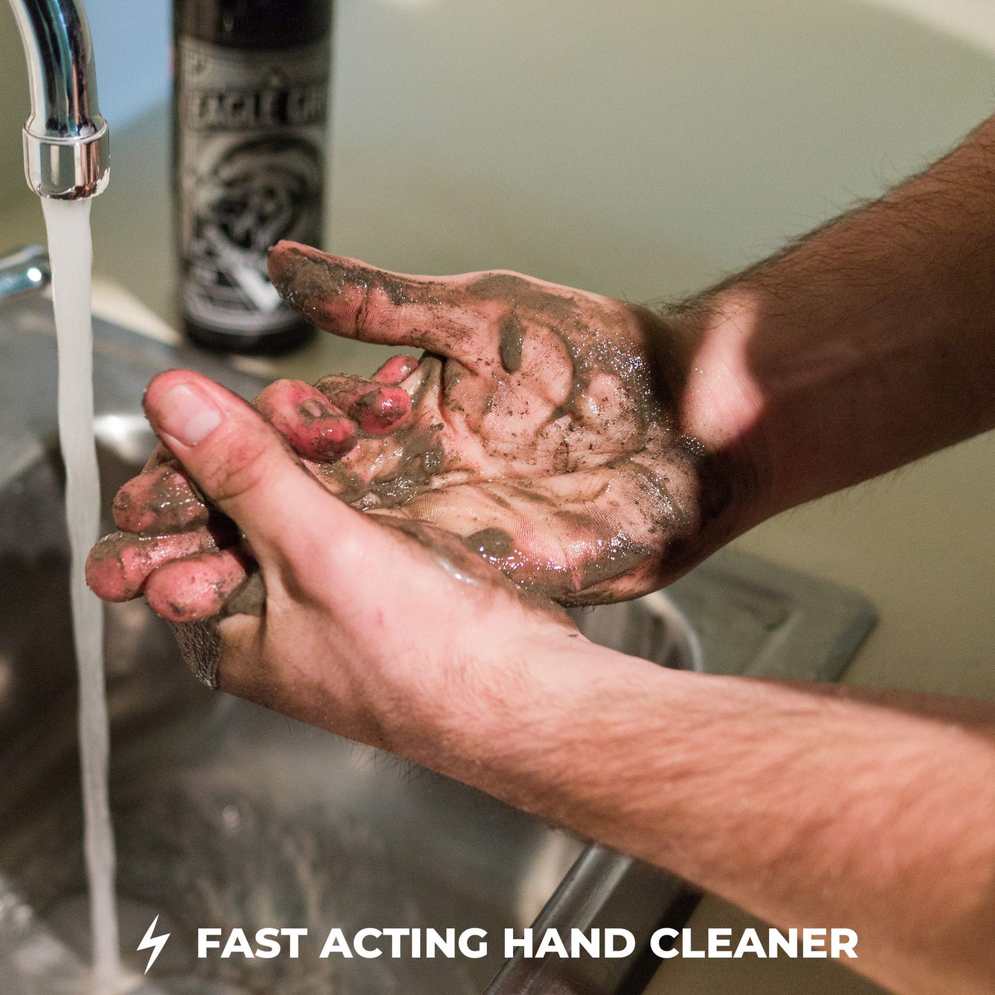 Eagle Grit Heavy Duty Industrial Hand Cleaner – USA Made Mechanic Soap – Silica-Based, Solvent-Free Hand Degreaser – Removes Grease, Oil, Paint, & More – Moisturizing, Drain & Eco-Friendly – 3 x 16 Oz