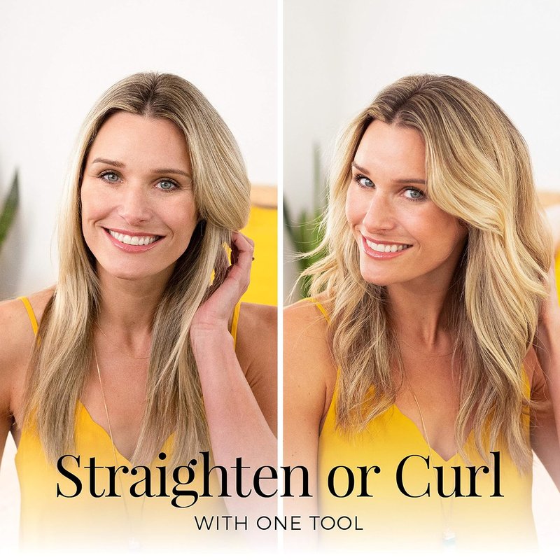 Remington Pro 1" Multi-Styler - Curling Iron & Straightener with Twist & Curl Technology | Color Care Protection, Champagne