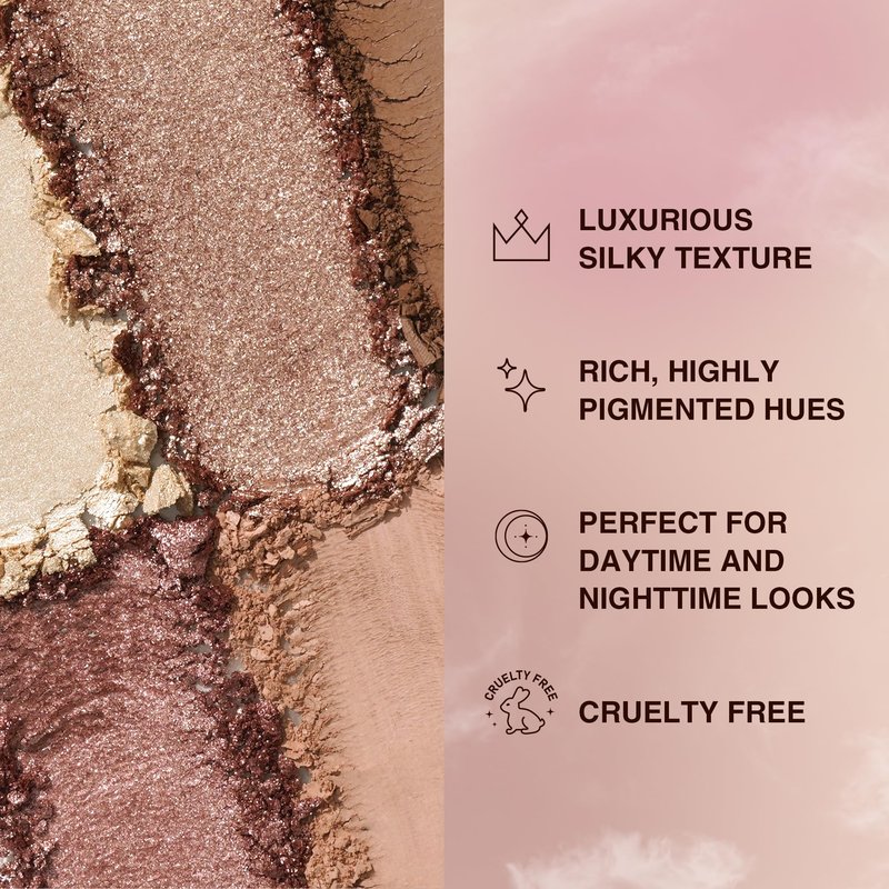 SELESTIA BEAUTY Nude Eyeshadow Palette Her Majesty – 12 High Pigment, Blendable Shades – Long-Lasting & Smudge-Proof – Matte, Satin, Shimmer & Glitter Finishes – 0.47 oz