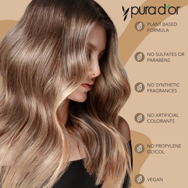 PURA D'OR 16 Oz Clinically Formulated Biotin Shampoo - Daily Hair Care Routine For Thinning Hair - 2X Concentrated 17+ Key Herbal Blend Hair Thickening Products For Women & Men