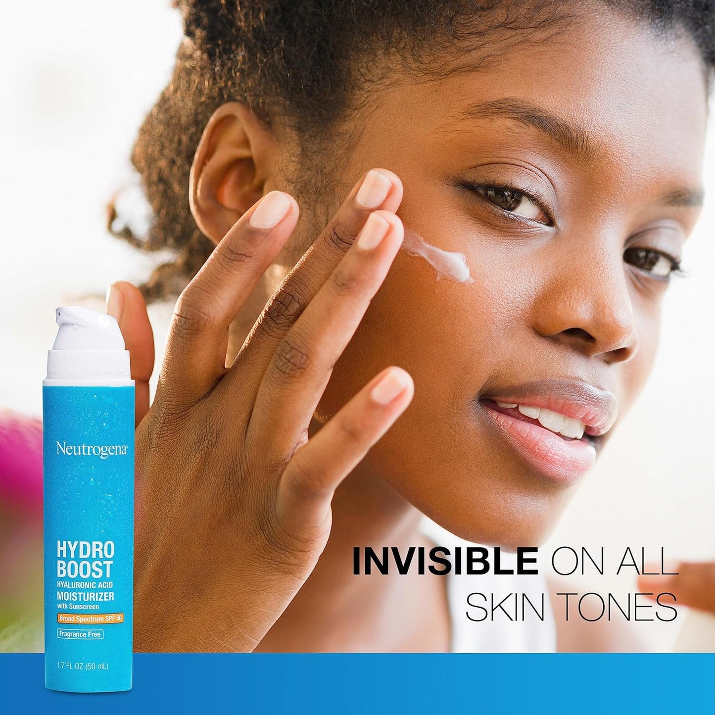Neutrogena Hydro Boost Hydrating Face Moisturizer - SPF 50, Fragrance-Free, 1.7 fl. oz | Includes Trial Size Cleanser 0.5 fl. oz