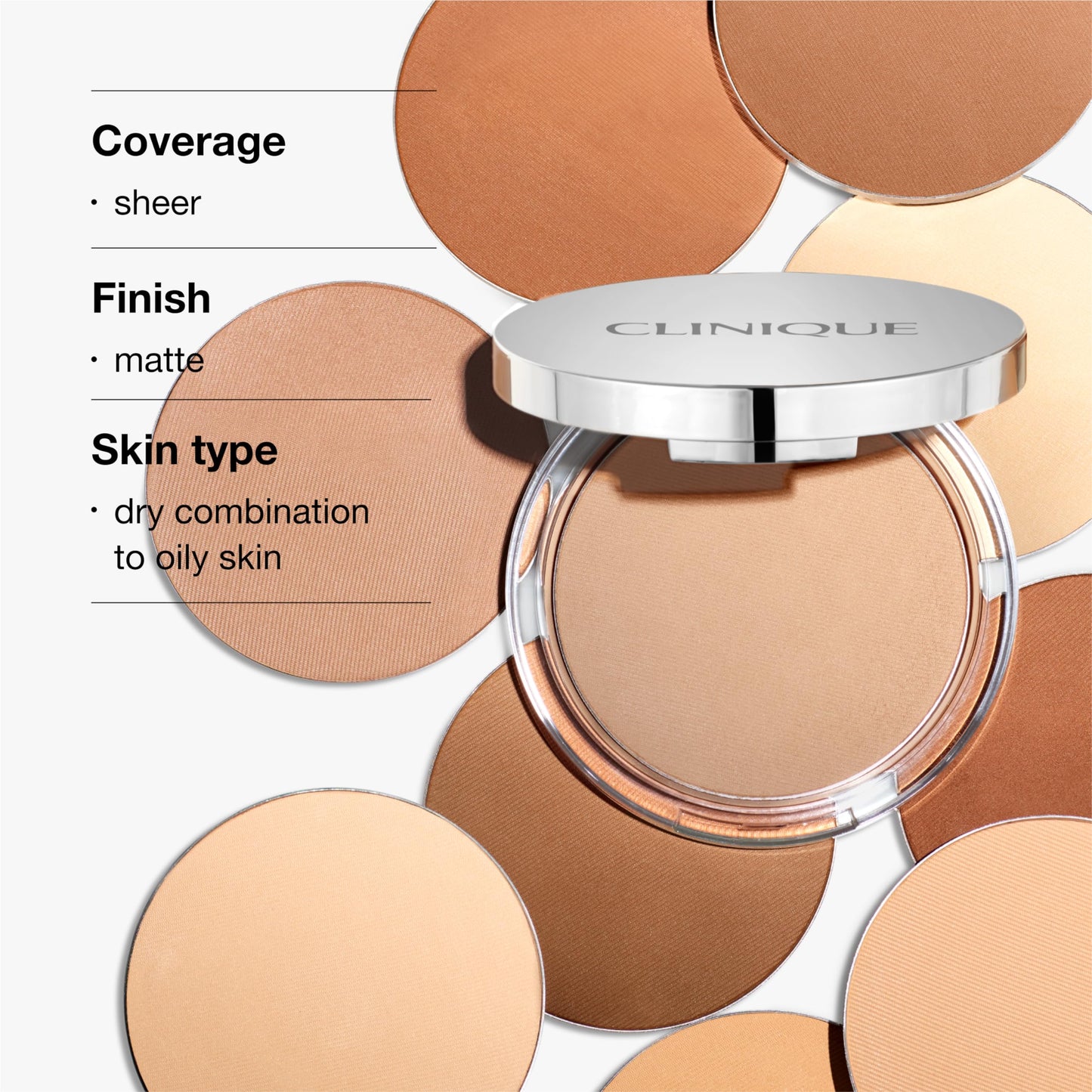 Clinique Stay-Matte Sheer Pressed Powder For Oily Skin Types | Sheer Coverage + Matte Finish | Minimizes Shine, Stay Cream
