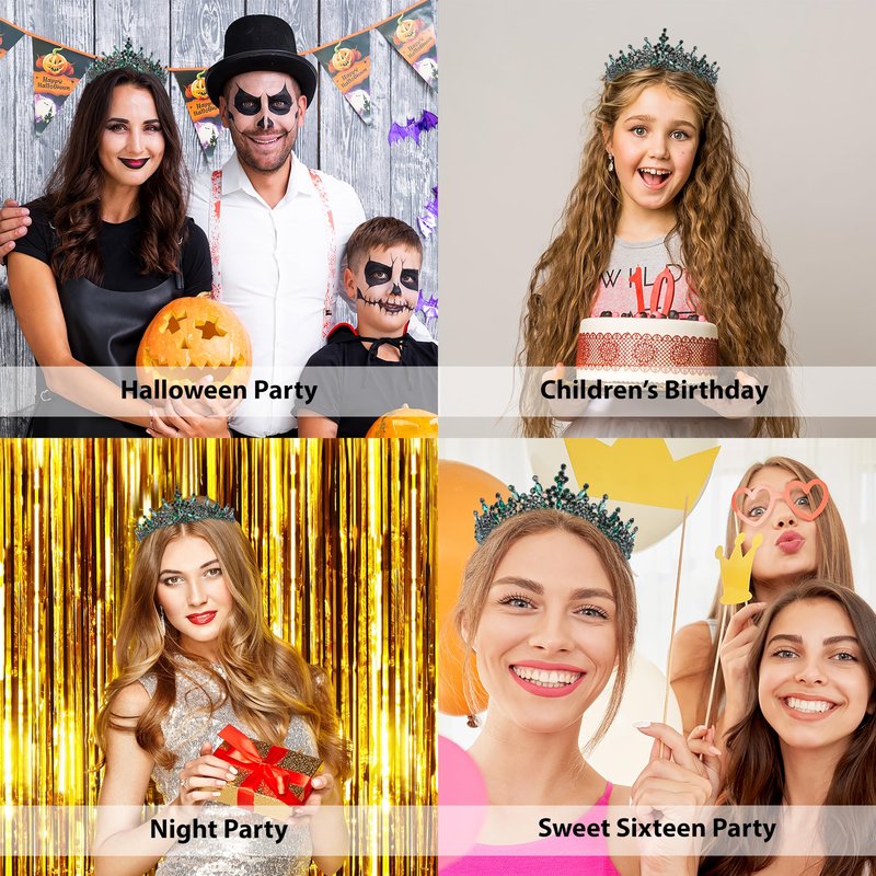 LIMELIA Women's Tiara for Henna Wedding Party|Glitter Hair Accessories for Bridal Birthday Pageant Prom Halloween Costume Christmas Party, Princess Crown|Crystal Stone-Honey
