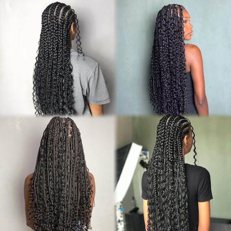 Human Braiding Hair for Boho Braids 2 Bundles 100g 18Inch Water Wave Human Hair Braiding Hair 12A Brazilian Virgin No Weft Hair Extensions for Bohemian Knotless Braids Bulk Human Hair for Braiding