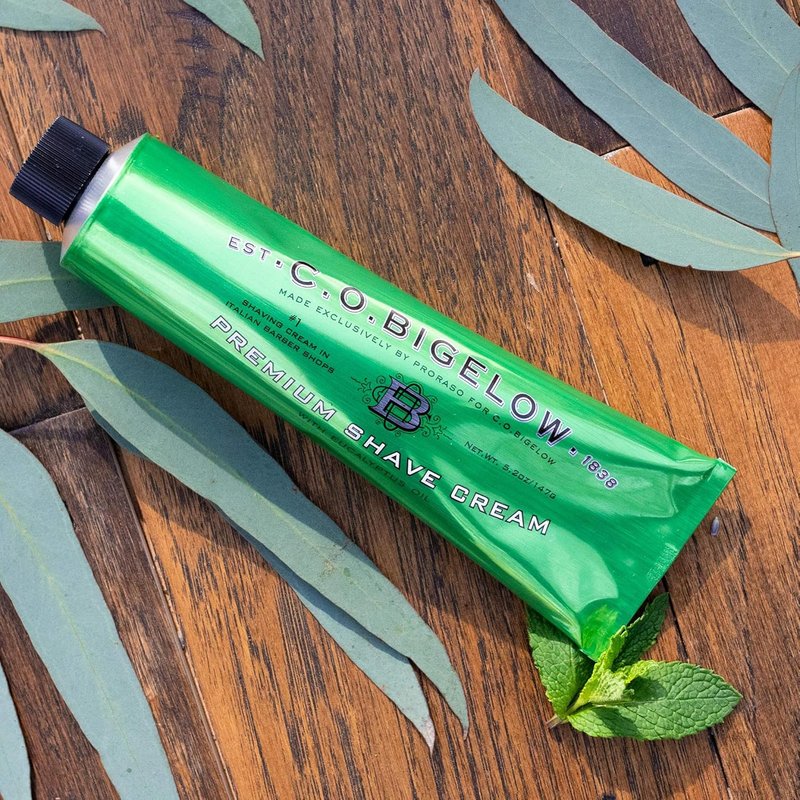 C.O. Bigelow Shaving Cream - Eucalyptus Oil Formula for Sensitive Skin | 5.2 oz Tube