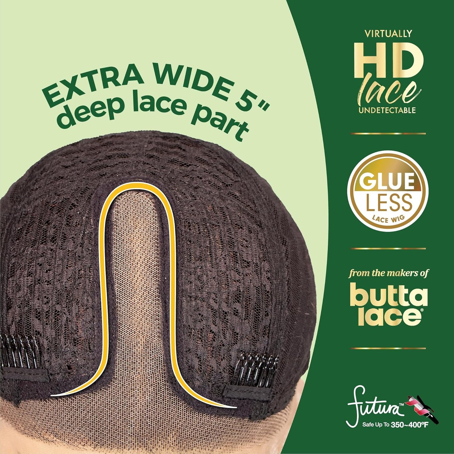 Chicbob Lace Front Wig - 6-Inch Deep Part Synthetic Glueless Lob Unit | Pre-Plucked Hairline in Deep Charcoal