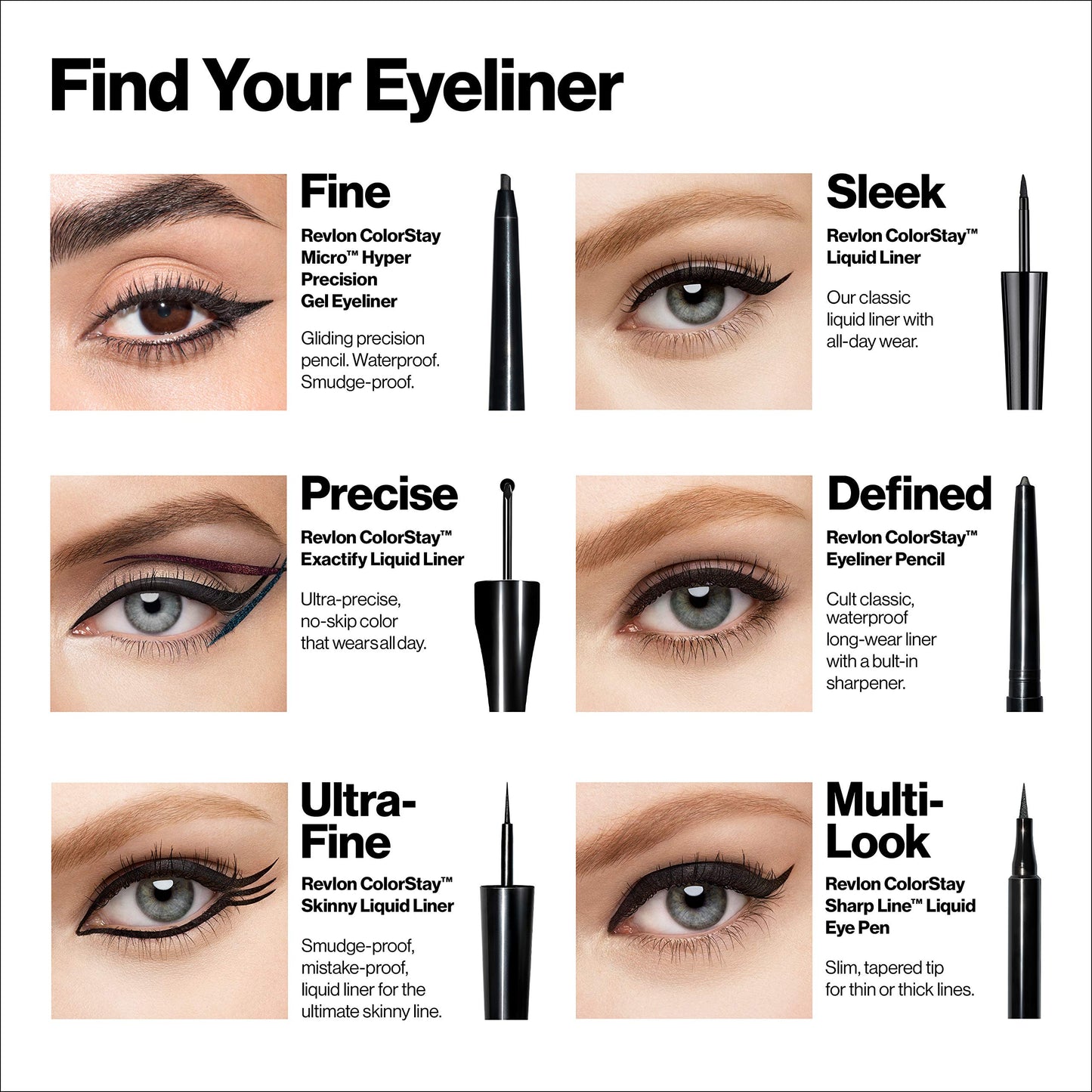 Revlon Skinny Liquid Eyeliner, ColorStay Eye Makeup, Waterproof, Smudge-proof, Longwearing with Ultra-Fine Tip, Mahogany Flame, 0.08 oz