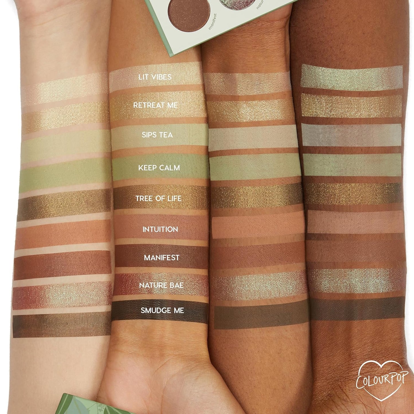 ColourPop Earth Tones Palettes Bundle - High-Pigment Eye Makeup with Matte & Metallic Finishes | Sage the Day & So Elemental (0.3 oz Each)