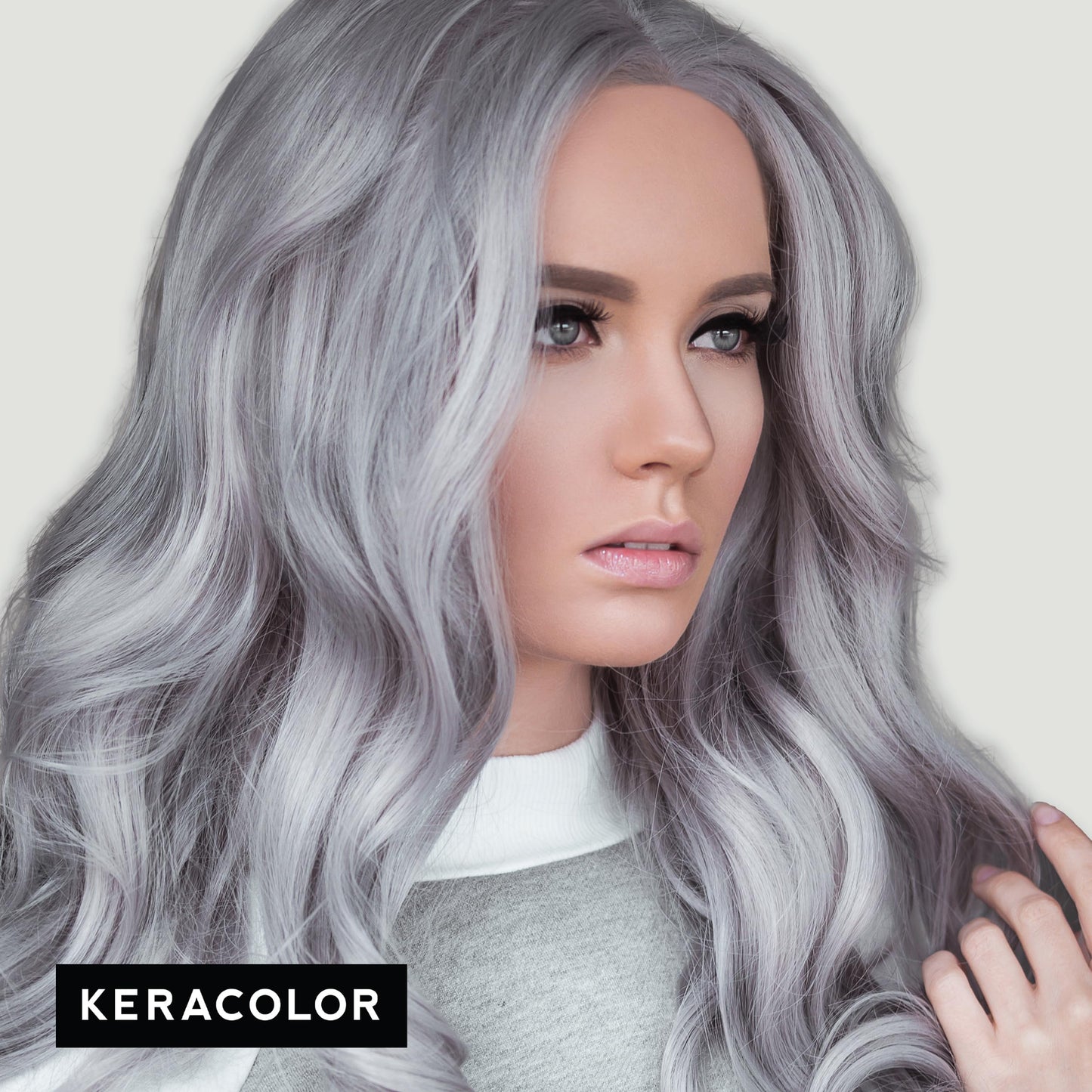 KERACOLOR Clenditioner SILVER Hair Dye - Semi Permanent Hair Color Depositing Conditioner, Cruelty-free, 12 Fl. Oz