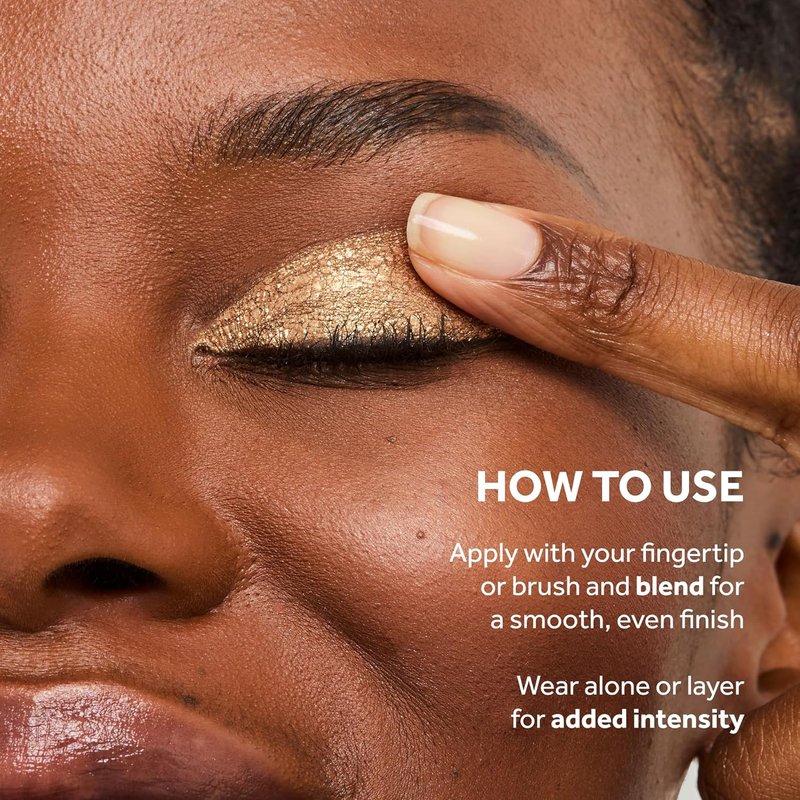 No7 Gilded Glimmer Cream Eyeshadow - Buildable Shimmer for Bold Color - Silky Long-Wear Makeup | Candlelight (3.4g)