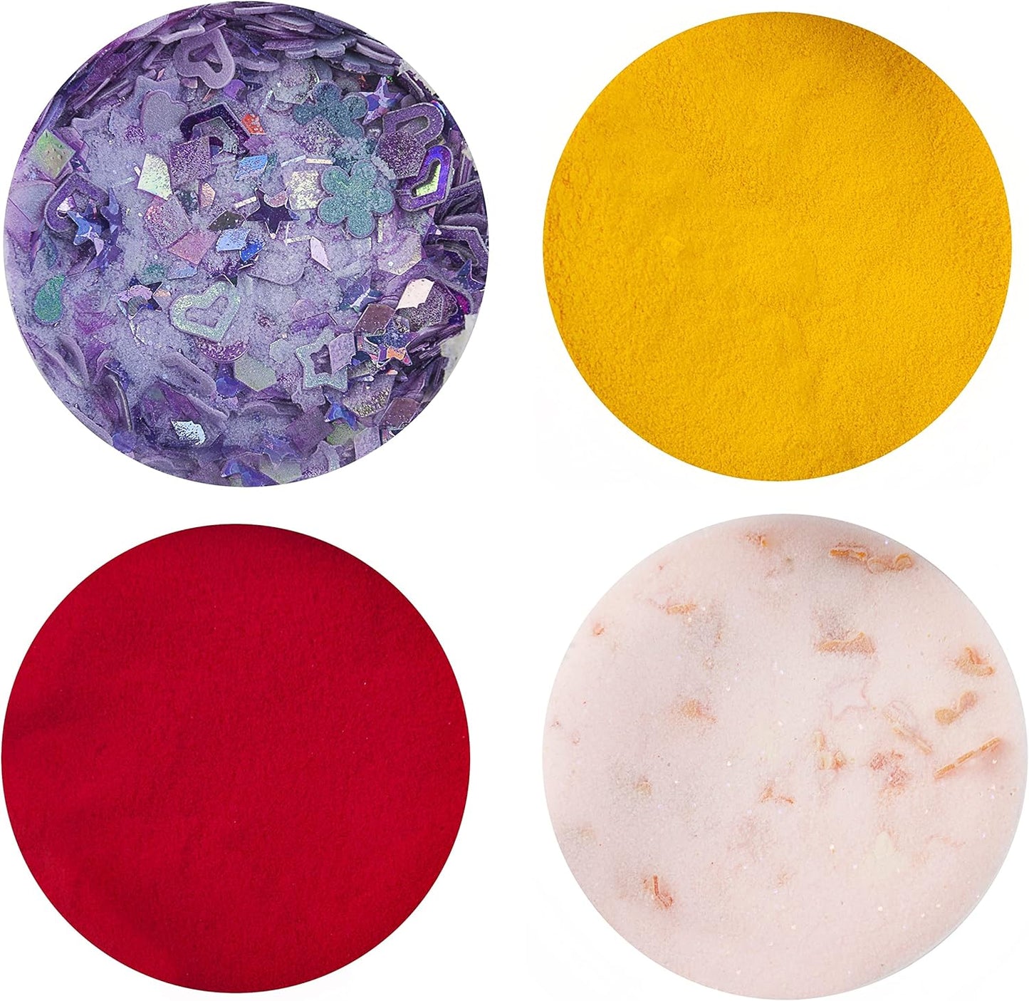 Acrylic Powder Set - 14 Colors Glitter Nail Sequins & Holographic Shapes for Professional Nail Art