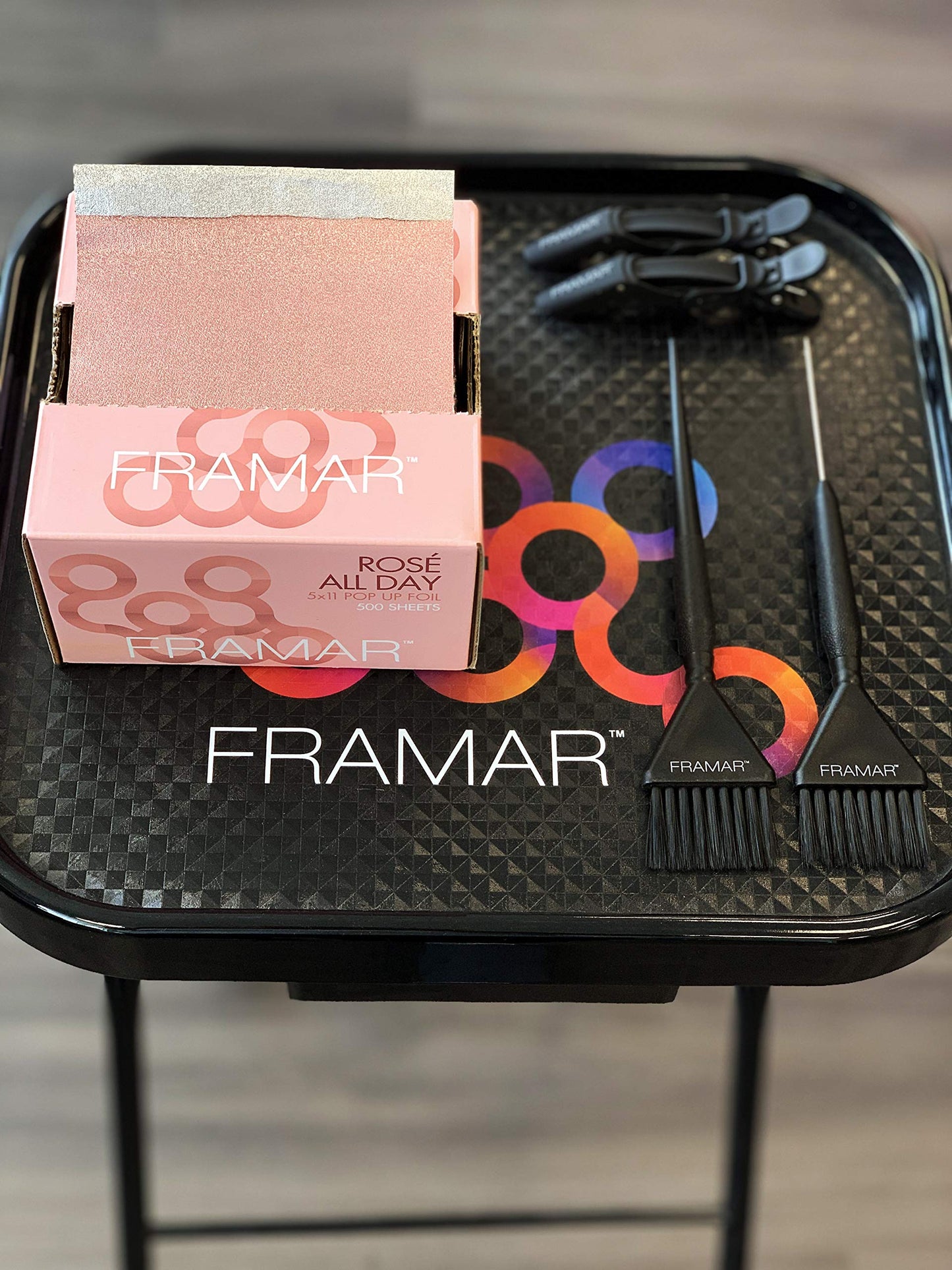 Framar Rosé Hair Foils For Highlighting - Pop Up Hair Foil, Highlight Foils For Hair, Aluminum Foil Sheets, Salon Foils For Hair Stylist, Hair Dye Supplies, Non Slip 500 Pop Up Foil Sheets