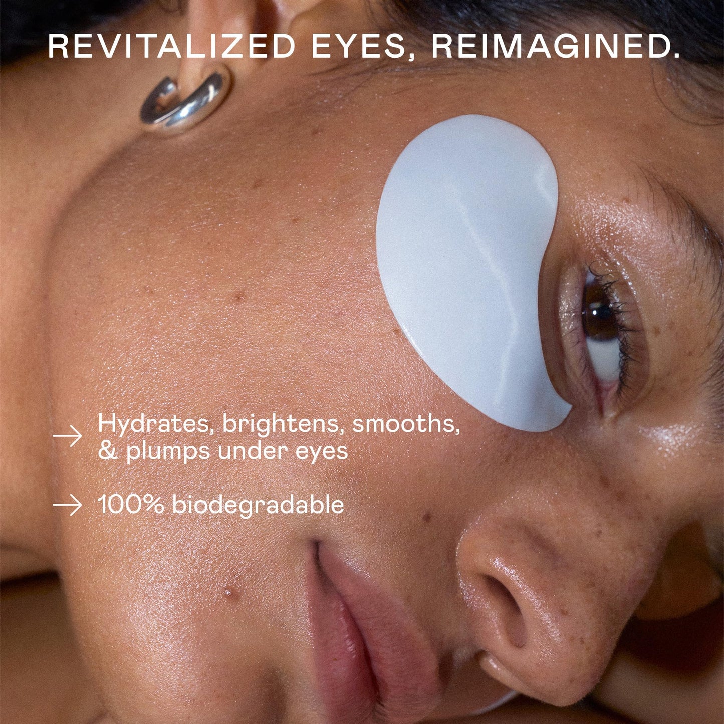 NUFACE IonPlex Hydra-Gel Power Under Eye Patches for Dark Circles and Puffy Eyes - Hydrating Korean Eye Masks + Magnesium & Amino Acids - Cooling Hydrogel to Visibly Brighten & Tighten Skin (60 Count)