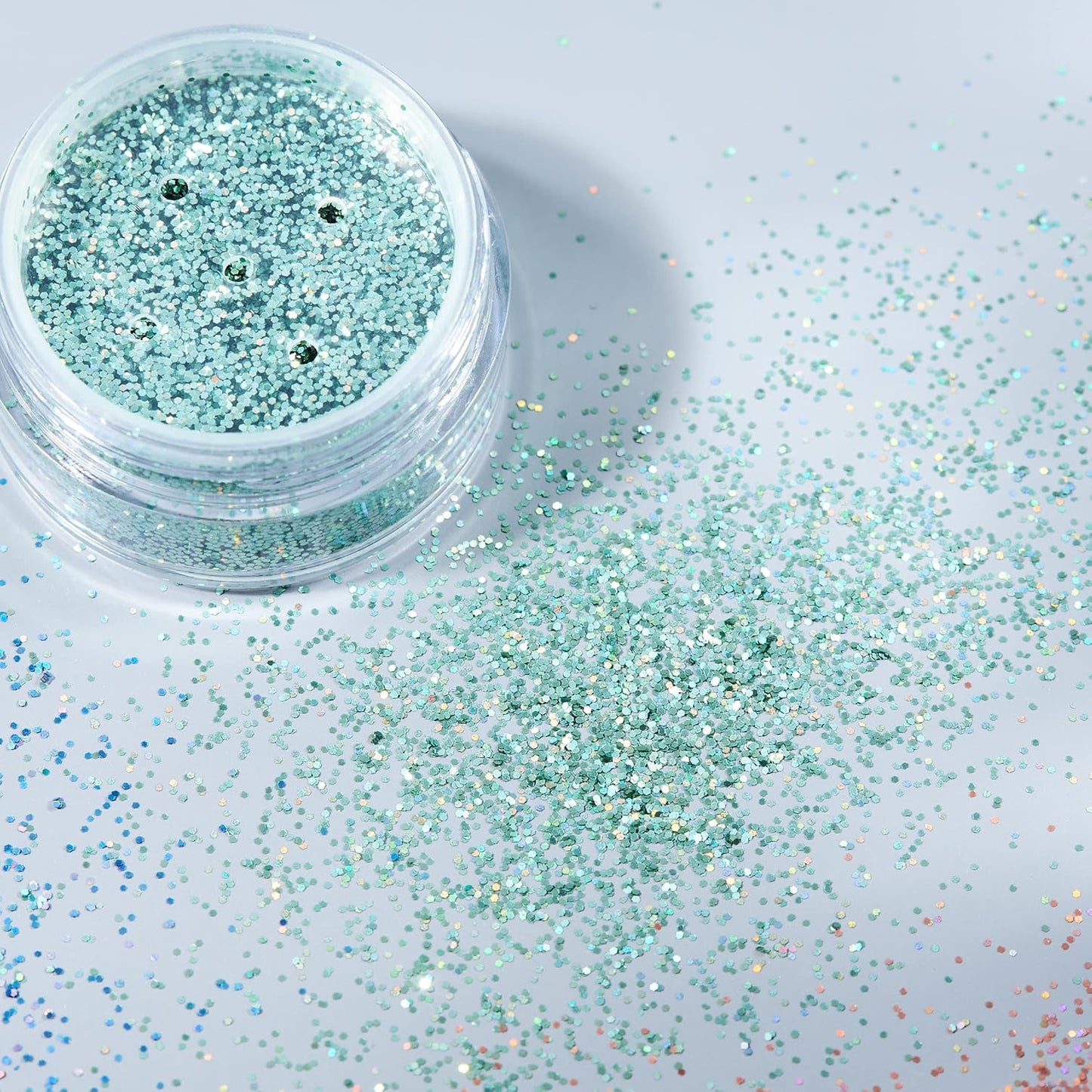 Holographic Glitter Shakers - Cosmetic Glitter for Face, Body, Nails & Hair | Set of 6 Colors - 0.17oz