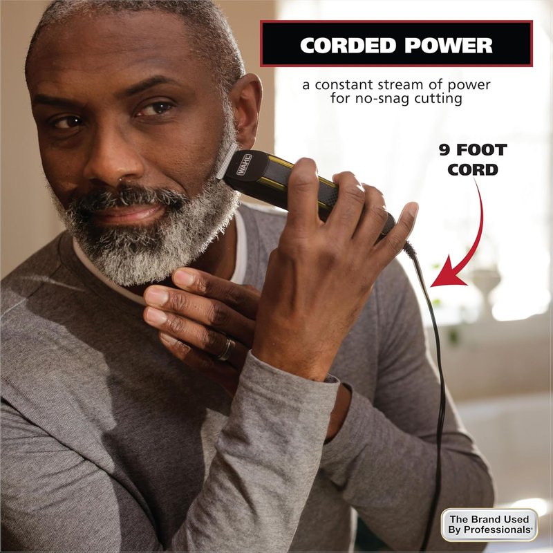 Wahl Edge Pro Bump Free Corded Beard Trimmer | Precision Grooming Kit for Beards & Mustaches - Model 9686-300