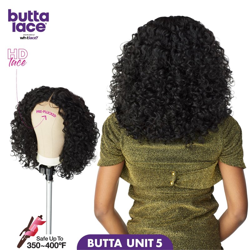 Sensationnel Butta Lace Wigs - Unit 5 Extra Wide 5 Inch Deep Parting Synthetic Preplucked Hairline Glueless Lacefront (2 DARKBROWN)