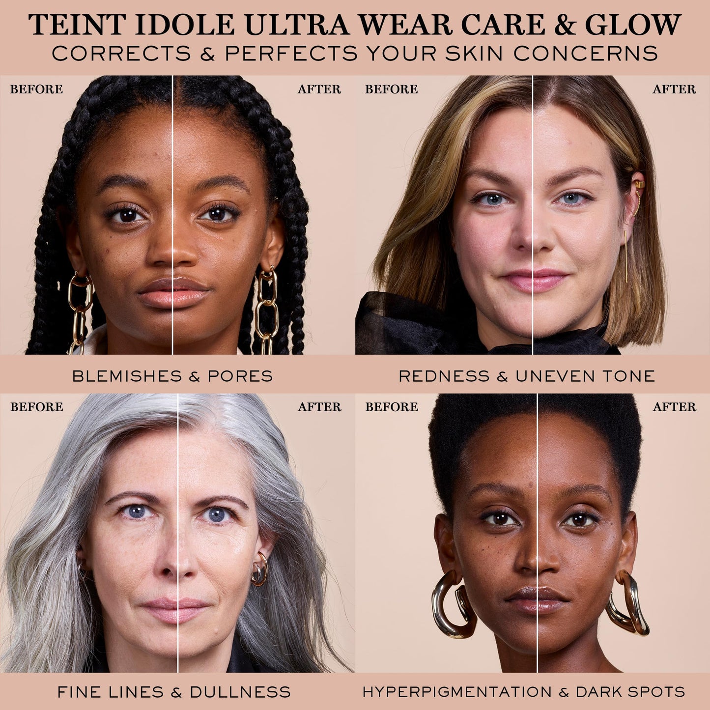 Lancôme Teint Idole Ultra Wear Care & Glow Longwear Foundation with SPF 27, Hydrating Medium Buildable Coverage & Glow Finish - 335W