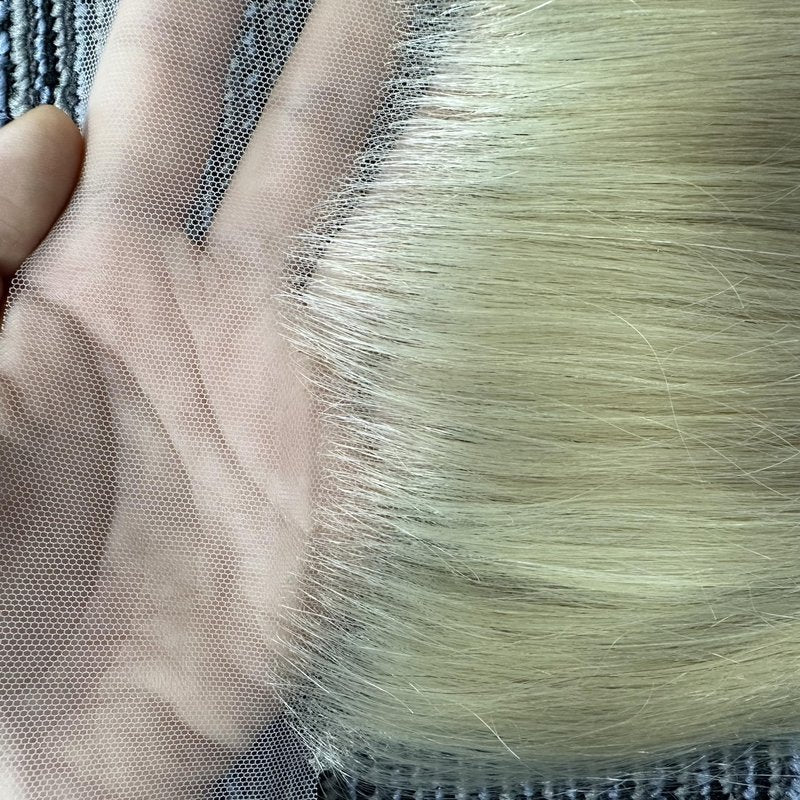 613 Straight Blonde 13X4 Transparent Hd Lace Frontal Closure 100% Russian Human Hair Ear To Ear 12A Brazilian Virgin Remy Human Hair Extension 16 Inch