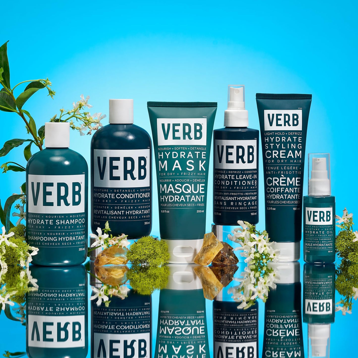 VERB Hydrate Styling Cream Sample, 1 oz - Smooth + Reduce Frizz for Dry + Frizzy Hair - Amber + Warm Jasmine Scent