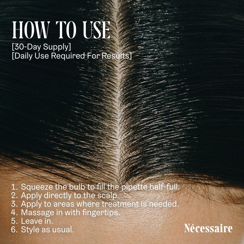 Nécessaire Rosemary Serum | For Denser, Fuller, Healthier Looking Hair Women & Men | 70% Rosemary Water, Oil, Extract + 5% Capixyl™| Good For Hair Thinning | Quick-Dry, No Residue | Vegan | 1 fl oz