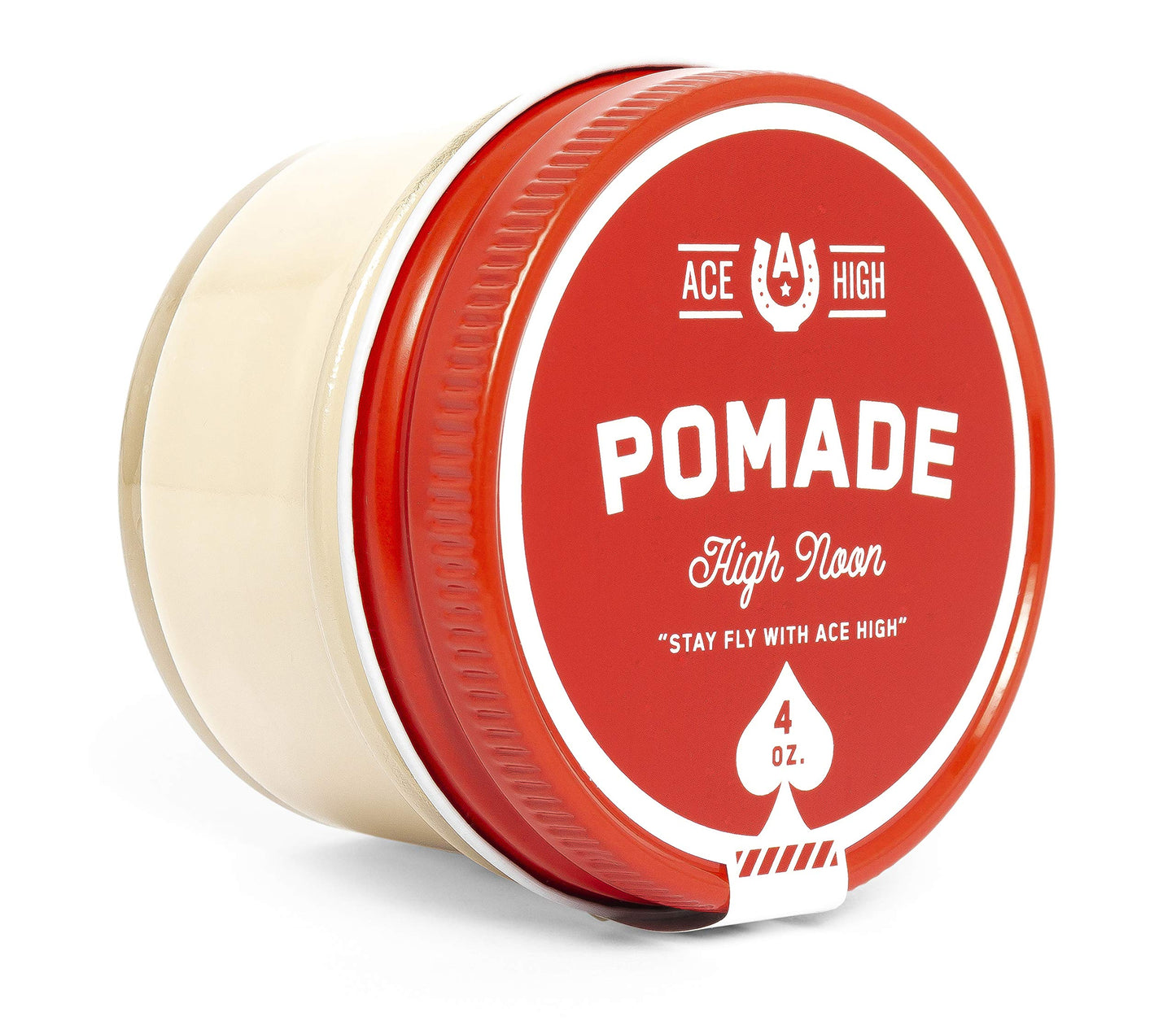 Ace High, High Noon Pomade, Barbershop Scent, Strong Hold, Natural Shine, Water Based, Hand Crafted, 4oz
