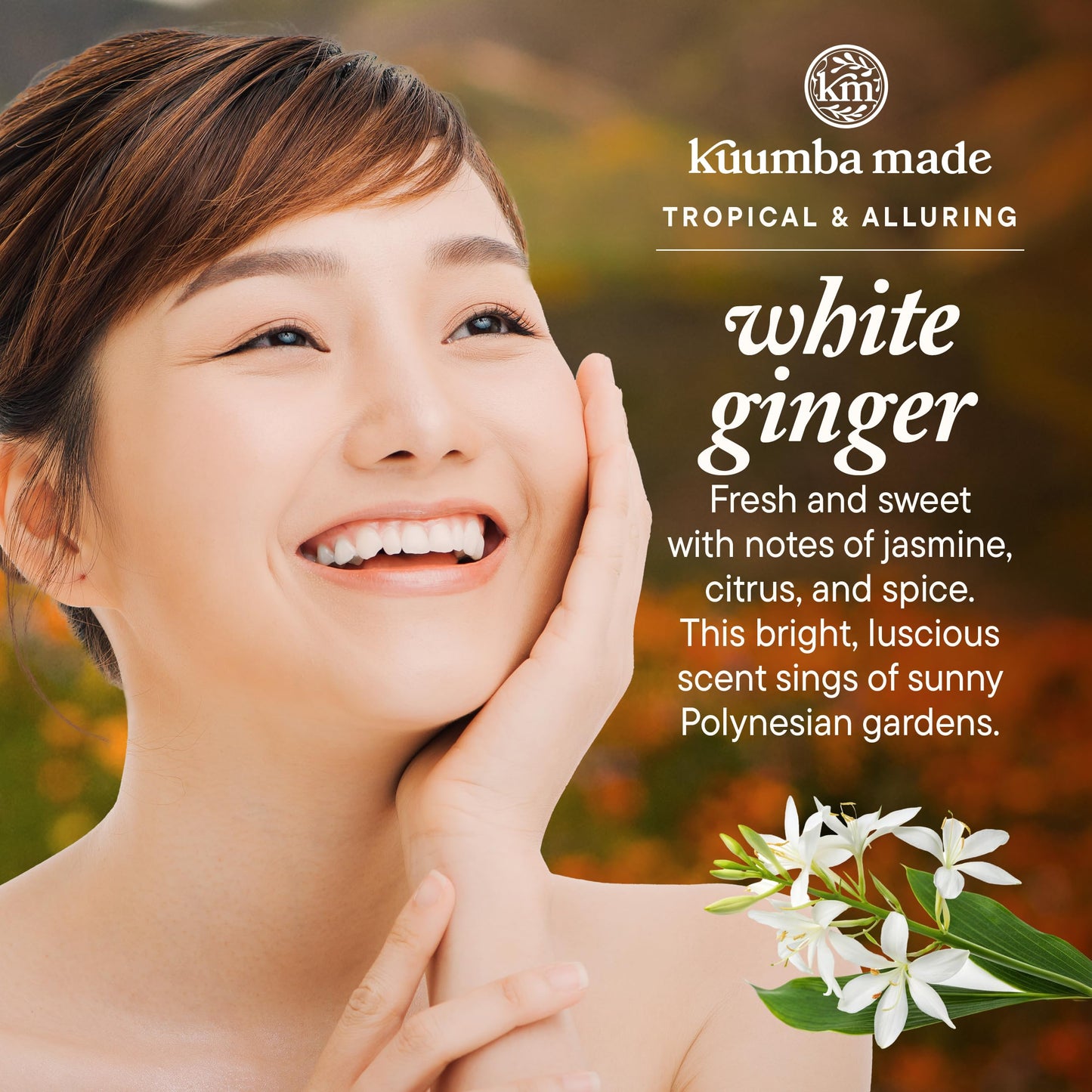 Kuumba Made White Ginger Fragrance Oil Roll-On, Alcohol-Free, 0.15 Fl Oz