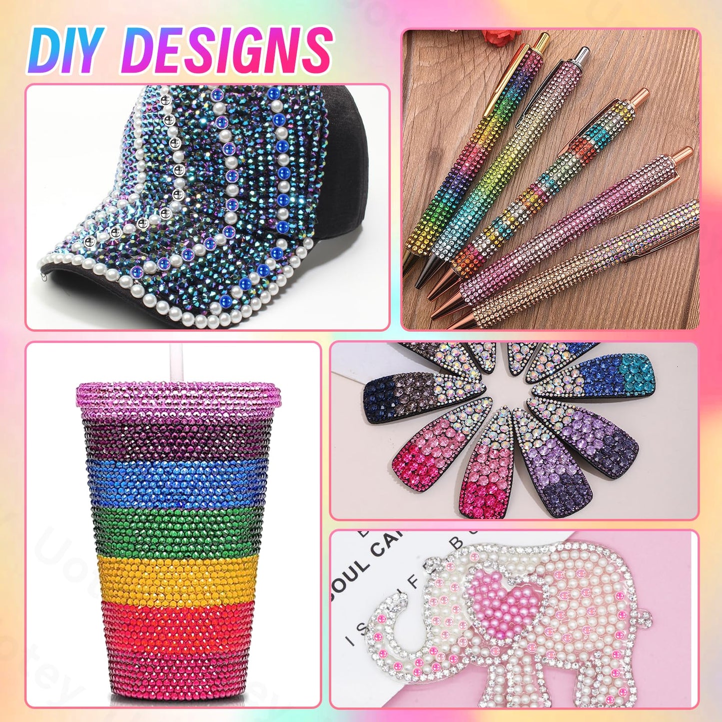 13000 Pcs 28 Color Flatback Pearls and Rhinestones for Crafting, 4mm Resin Jelly Rhinestones, Half Pearl Bedazzling Gems Diamond for Nails Eyes Face Makeup Tumblers DIY Crafts Shoes