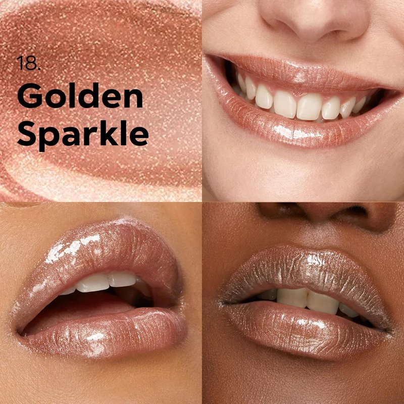 Kiko Milano 3D Hydra Lip Gloss – High Shine, Hydrating, Plumping, Non-Sticky, Moisturizing Lip Makeup – 18 Golden Sparkle – 6.5ml