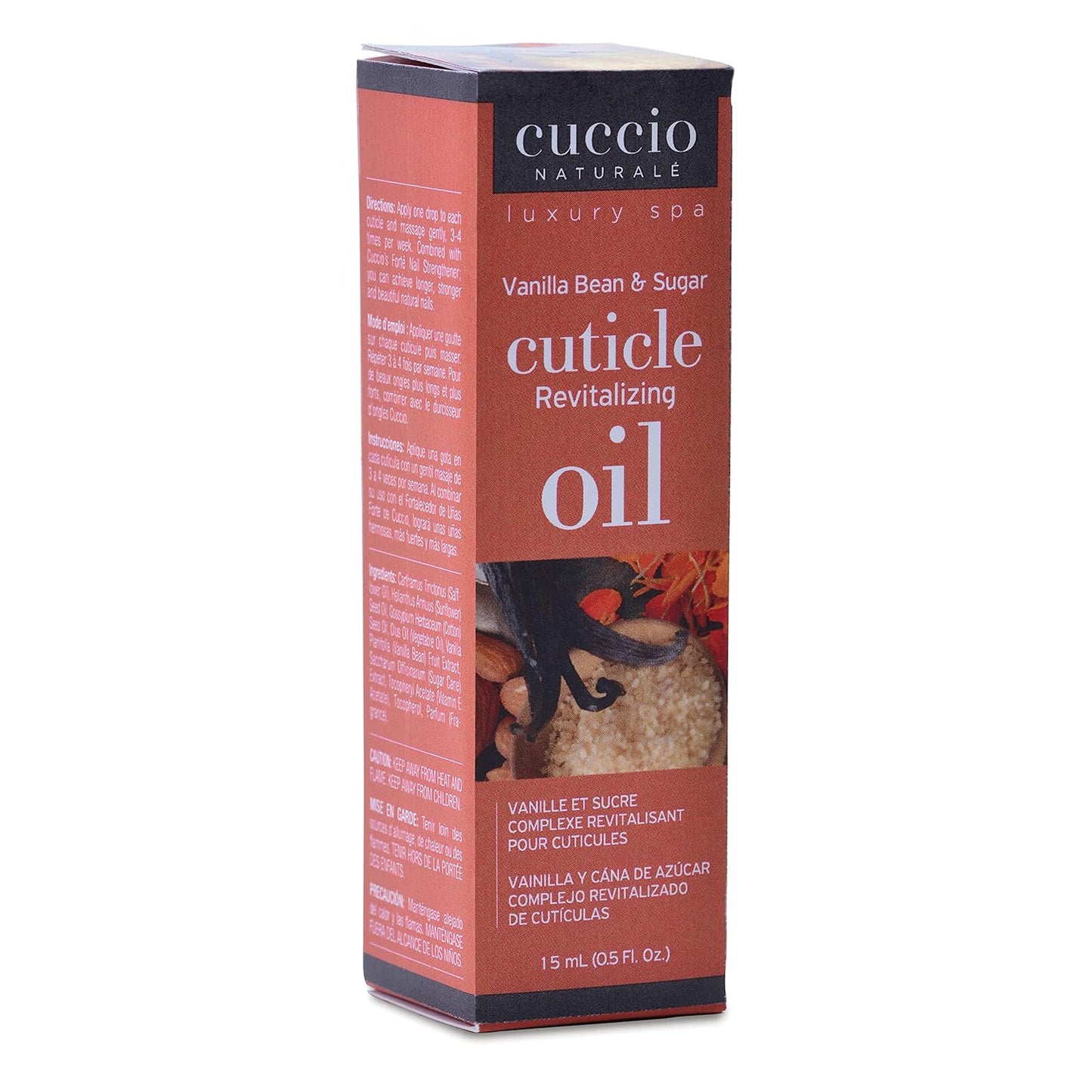 Cuccio Naturale Revitalizing Hydrating Cuticle Oil - Repair Damaged Skin & Nails - Vanilla Bean & Sugar - 2.5 Oz (Pack of 2)